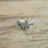 Chevron Turquoise Petit Point Ring by Y. Hattie - Size 6